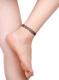 Vintage Stretch Tattoo Anklet Gothic Punk Grunge Henna Elastic Anklet