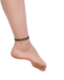 Vintage Stretch Tattoo Anklet Gothic Punk Grunge Henna Elastic Anklet