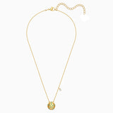Glitter Sea Urchin Charm Classic Crystal Chain Necklace