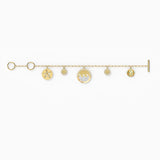 Glitter Adjustable Bracelet Coin Shape Ocean Charm Chain Women Jewelry
