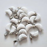 High Moon Natural Stone Pendant Charms Lot for Jewelry Making
