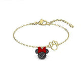 Cartoon Style 3D Red Bow Mouse Women Necklace Jewelry