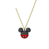Cartoon Style 3D Red Bow Mouse Women Necklace Jewelry