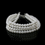 Layer Chains Pearl Necklaces Party Wedding Bride Necklace Choker