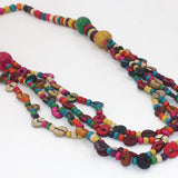 Long Coconut Shell Necklace Women Boho Multicolor Wood Beads Ethnic