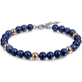 Men's Tiger Eye Stone Warp Bracelet Stainless Steel Lobster Clasp