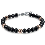 Men's Tiger Eye Stone Warp Bracelet Stainless Steel Lobster Clasp