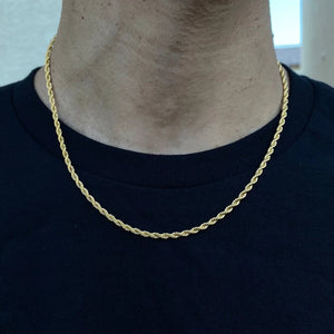 3MM Stainless Steel Men Rope Chain Necklace Jewelry Gift