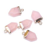 Natural Stone Necklace Pendant Conical High Crystal Agates Ore Pendant