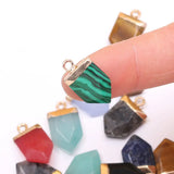 Natural Stone Necklace Pendant Conical High Crystal Agates Ore Pendant