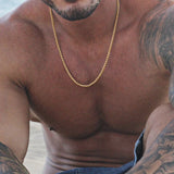 Box Chain Necklace Men Titanium Steel Chain Choker Men Necklace Jewelry