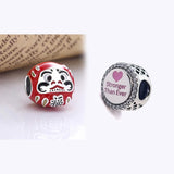 High Red Daruma Tumbler Beads for Jewelry Making