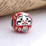 High Red Daruma Tumbler Beads for Jewelry Making