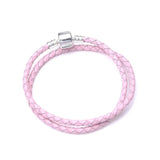 Multicolor Leather Braided Bracelet Set for Couples