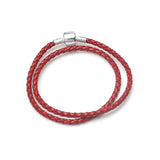 Multicolor Leather Braided Bracelet Set for Couples
