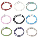 Multicolor Leather Braided Bracelet Set for Couples