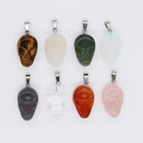 Natural Stone Skull Necklace Pendant Accessory Small Size