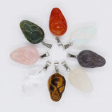 Natural Stone Skull Necklace Pendant Accessory Small Size