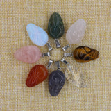 Natural Stone Skull Necklace Pendant Accessory Small Size