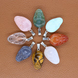 Natural Stone Skull Necklace Pendant Accessory Small Size