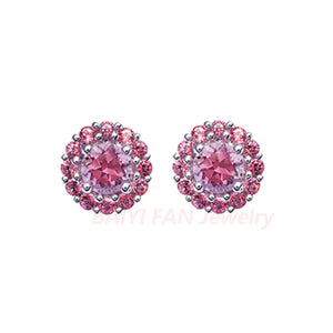 Pierced Crystal Earrings Jewelry Women Romantic Gift