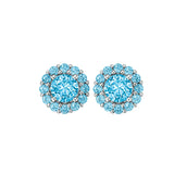 Pierced Crystal Earrings Jewelry Women Romantic Gift