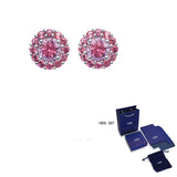 Pierced Crystal Earrings Jewelry Women Romantic Gift
