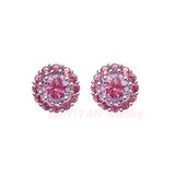 Pierced Crystal Earrings Jewelry Women Romantic Gift