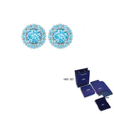 Pierced Crystal Earrings Jewelry Women Romantic Gift
