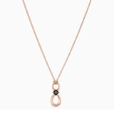 Delicate Crystal Rose Pendant Charm Necklace