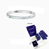 Platinum Rotation Bracelet with Turquoise Elements
