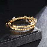 Evil Eyes Stainless Steel Islamic Women's Bracelet
