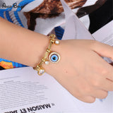Evil Eyes Stainless Steel Islamic Women's Bracelet