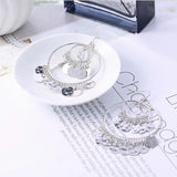 Geometric Round Clip-On Earrings for Women