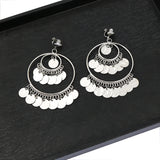 Geometric Round Clip-On Earrings for Women