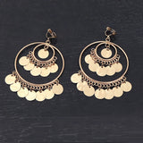 Geometric Round Clip-On Earrings for Women