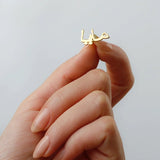 Custom Arabic Name Hoop Earrings Stainless Steel Personalized Nameplate