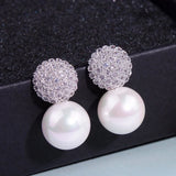Wedding Pearl Jewelry Accessories Party Pearl Earrings E1713