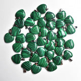 Malachite Stone Charm Pendants for Jewelry Making 20mm 50pcs/lot