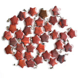 Rainbow Stone 5-Pointed Star Charm Pendants 50pcs/lot