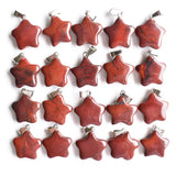 Rainbow Stone 5-Pointed Star Charm Pendants 50pcs/lot