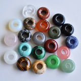 Natural Stone Round Big Hole Beads for Bracelet Charms 50pcs/lot