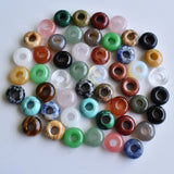 Natural Stone Round Big Hole Beads for Bracelet Charms 50pcs/lot