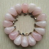 50Pcs/Lot Natural Stone Water Drop Pendants for Jewelry Making