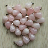 50Pcs/Lot Natural Stone Water Drop Pendants for Jewelry Making