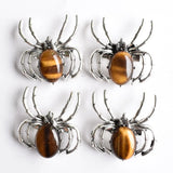 Tiger Eye Spider Shape Necklace Brooch Pendant for Jewelry