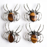 Tiger Eye Spider Shape Necklace Brooch Pendant for Jewelry