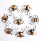 Tiger Eye Spider Shape Necklace Brooch Pendant for Jewelry