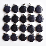 50pcs Sand Stone Round Shape Charms Pendants for Jewelry Accessory