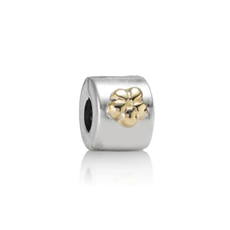 925 Silver DIY Star & Moon Clip Beads Female Charm Jewelry